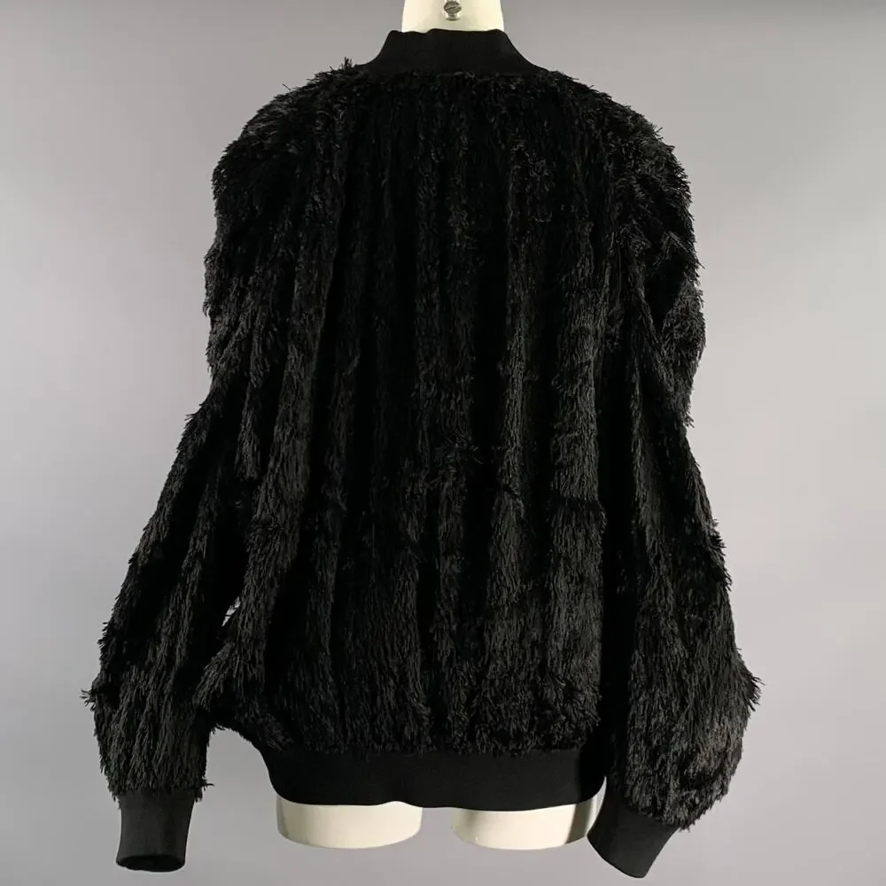 TOM FORD Size S Black Not Listed Textured Faux Fur Zip Up Jacket - Picture 3 of 4